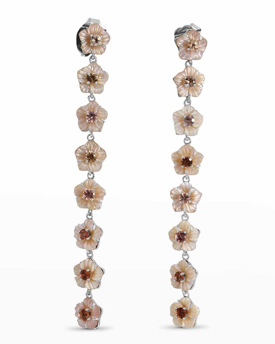 Pink Mother-of-Pearl Morganite Earrings